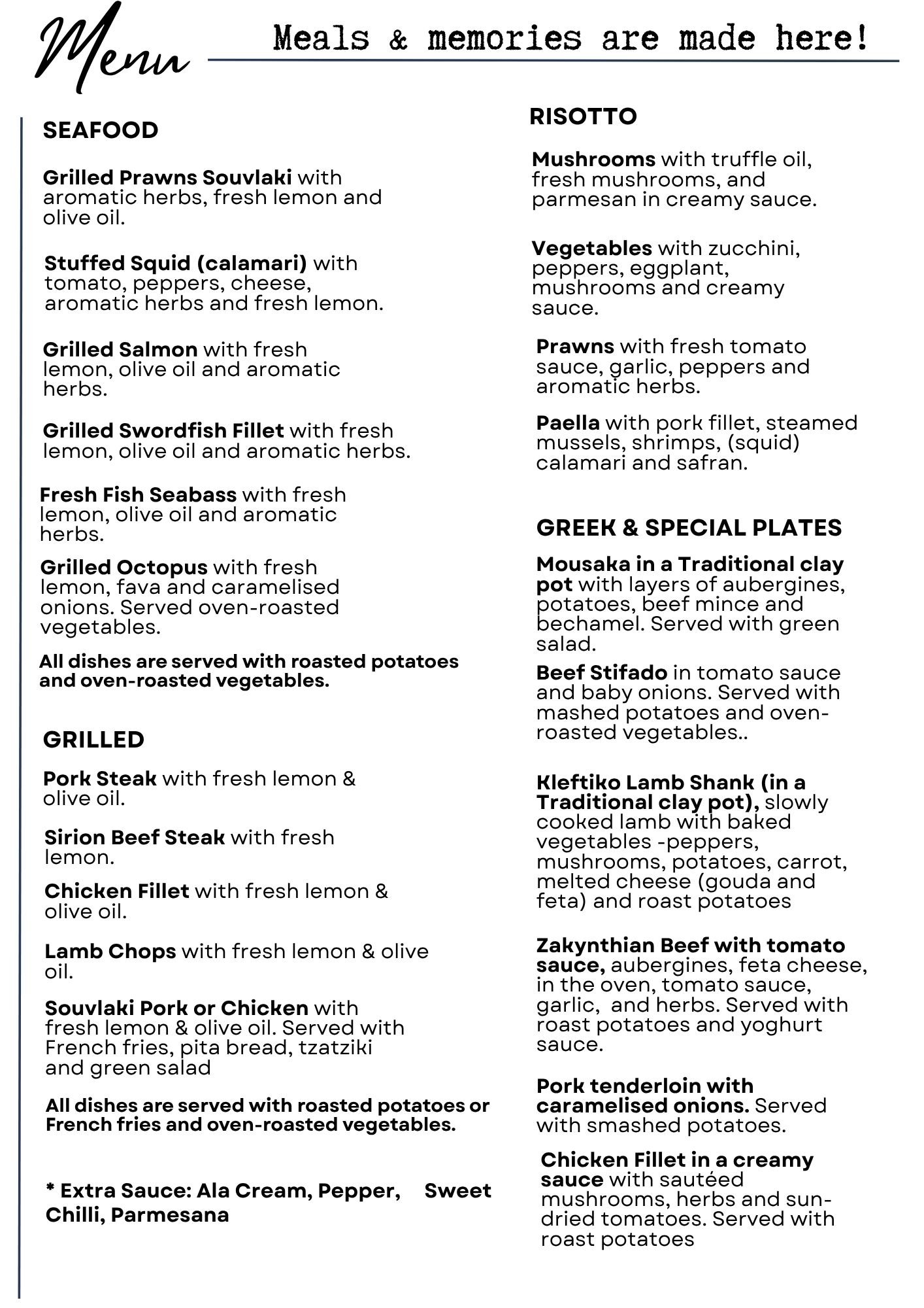 Target Taverna Greek Menu